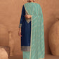 Salwar Suit Silk Blue Embroidered Salwar Kameez