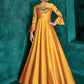 Gown Silk Yellow Embroidered Gown