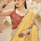 Classic Silk Yellow Embroidered Saree