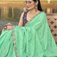 Classic Silk Sea Green Embroidered Saree