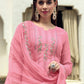 Straight Salwar Suit Cotton Pink Embroidered Salwar Kameez