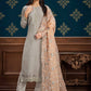 Straight Salwar Suit Chinon Grey Embroidered Salwar Kameez