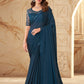 Classic Silk Teal Embroidered Saree