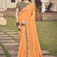 Traditional Saree Silk Orange Embroidered Saree