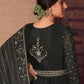 Salwar Suit Faux Chiffon Black Embroidered Salwar Kameez
