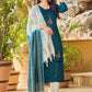 Salwar Suit Viscose Teal Embroidered Salwar Kameez