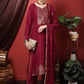 Salwar Suit Silk Maroon Embroidered Salwar Kameez
