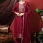Salwar Suit Silk Maroon Embroidered Salwar Kameez