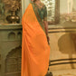 Classic Vichitra Silk Orange Embroidered Saree