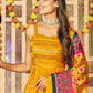 Readymade Lehenga Choli Georgette Viscose Yellow Embroidered Lehenga Choli