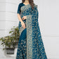 Designer Georgette Morpeach Diamond Saree