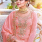 Salwar Suit Chinon Pink Embroidered Salwar Kameez