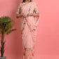 Contemporary Weight Less Pink Digital Print Saree