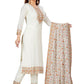 Salwar Suit Chanderi White Embroidered Salwar Kameez
