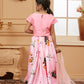 Lehenga Choli Cotton Silk Pink Digital Print Kids