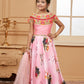 Lehenga Choli Cotton Silk Pink Digital Print Kids
