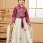 Lehenga Choli Cotton Silk Maroon Embroidered Kids