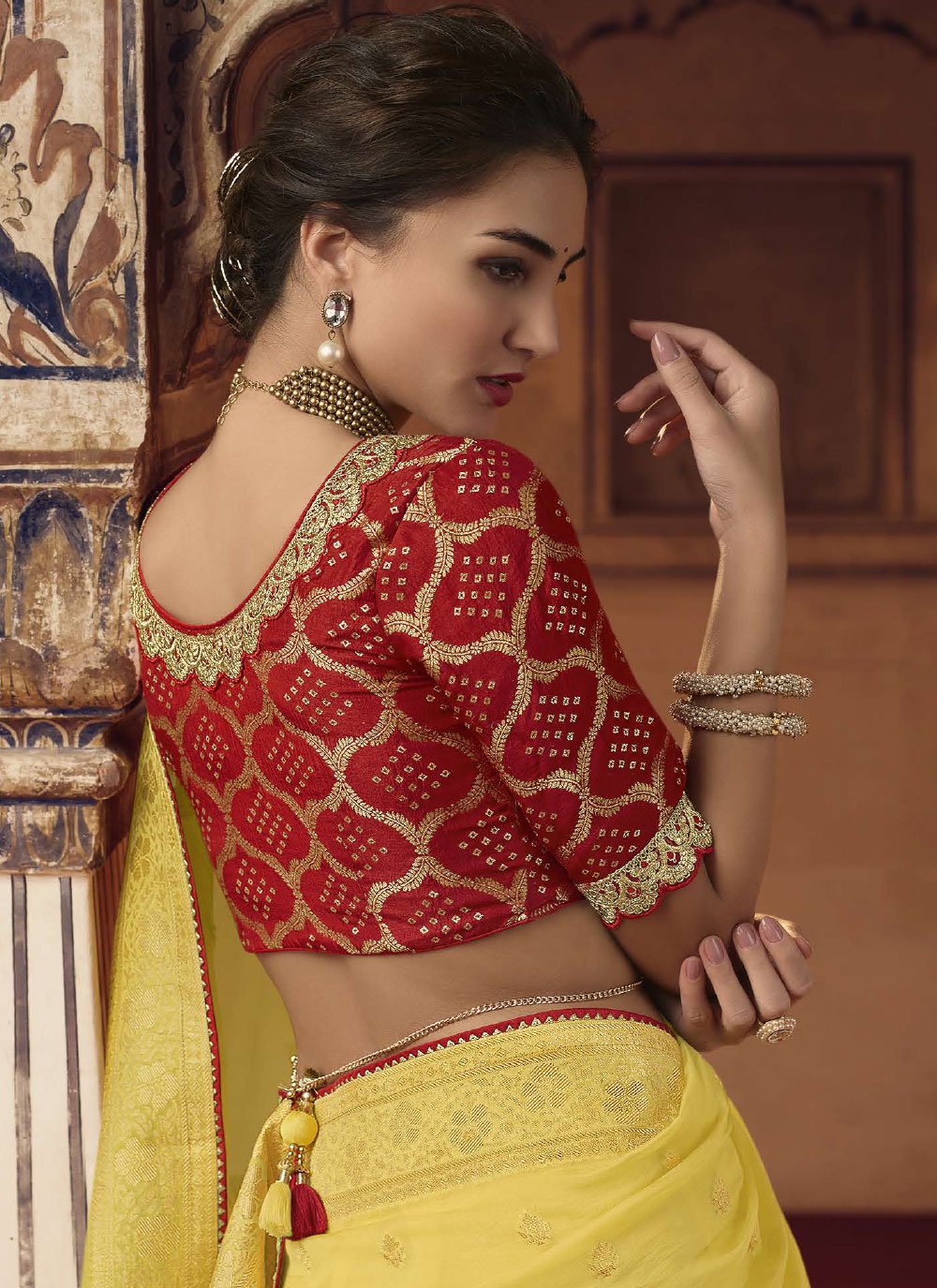 Trendy Saree Viscose Yellow Embroidered Saree