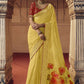 Trendy Saree Viscose Yellow Embroidered Saree