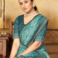Trendy Saree Chanderi Silk Aqua Blue Digital Print Saree