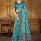Trendy Saree Chanderi Silk Aqua Blue Digital Print Saree