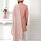 Sherwani Art Silk Pink Embroidered Mens