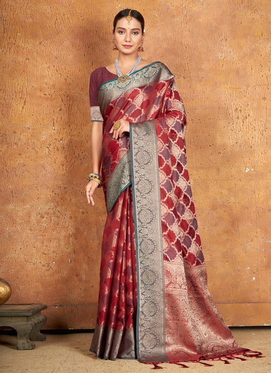 Traditional Saree Banarasi Silk Multi Colour Fancy Work Saree