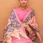 Classic Brasso Cream Pink Fancy Work Saree