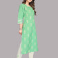 Pant Style Suit Blended Cotton Green Fancy Work Salwar Kameez