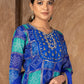 Salwar Suit Fancy Fabric Blue Hand Work Salwar Kameez