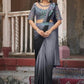 Contemporary Fancy Fabric Grey Fancy Work Saree