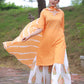 Salwar Suit Fancy Fabric Orange Embroidered Salwar Kameez