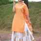 Salwar Suit Fancy Fabric Orange Embroidered Salwar Kameez