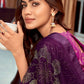 Classic Fancy Fabric Purple Foil Print Saree