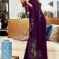 Classic Fancy Fabric Purple Foil Print Saree