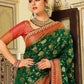 Trendy Saree Fancy Fabric Green Embroidered Saree