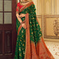 Trendy Saree Fancy Fabric Green Embroidered Saree
