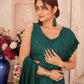 Contemporary Fancy Fabric Green Sequins Saree
