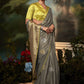Classic Fancy Fabric Grey Fancy Work Saree