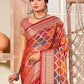 Trendy Saree Organza Multi Colour Fancy Work Saree
