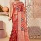 Trendy Saree Organza Multi Colour Fancy Work Saree