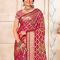 Trendy Saree Organza Multi Colour Fancy Work Saree