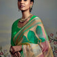 Classic Brasso Cream Fancy Work Saree