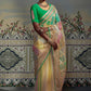Classic Brasso Cream Fancy Work Saree