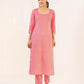 Pant Style Suit Cotton Pink Fancy Work Salwar Kameez