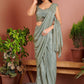 Contemporary Imported Sea Green Fancy Work Saree