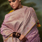 Trendy Saree Fancy Fabric Lavender Fancy Work Saree