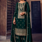 Salwar Suit Faux Chiffon Teal Embroidered Salwar Kameez