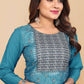 Casual Kurti Faux Crepe Blue Print Kurtis