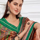 Contemporary Faux Crepe Brown Digital Print Saree